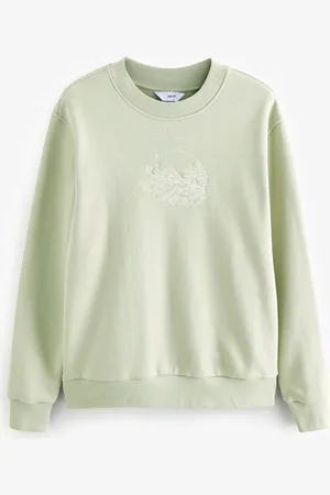 Next Sage Cotton Rich Crew Graphic Sweatshirt
