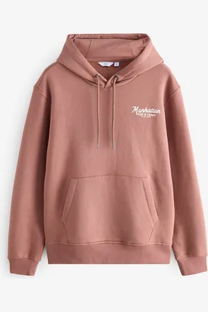 Next Rust Cotton Rich Printed Graphic Hoodie