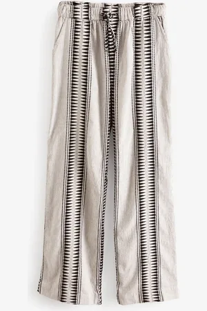 Next /White Jacquard Trousers