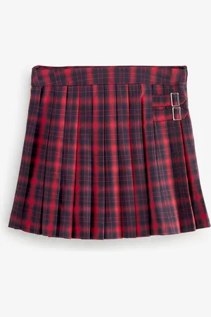 Next Red Tartan Pleated Kilt Mini Skirt