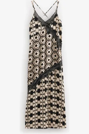 Next Monochrome Geo Lace Slip