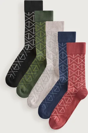 Next Red/ /Green Pattern Socks 5 Pack