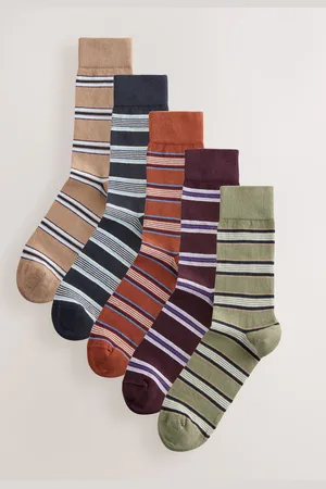 Next /Green/Orange Pattern Socks 5 Pack
