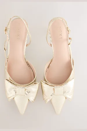 Next Forever Comfort Point Toe Bow Slingback Heels