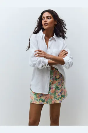 Next Tropical Print Wrap 100% Cotton Skort