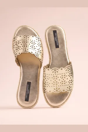Next Leather Tabitha Simmons x Darcy Leather Round Toe Laser Cut Espadrille Mules