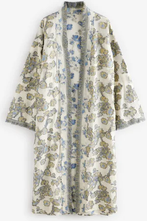 Next /Gold Fil coupé Longline Kimono Cover-Up