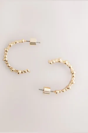 Next Tone Ridged Hoop Earrings