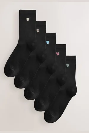 Next Tonal Hearts Embroidered Motif Ankle Socks 4 Pack