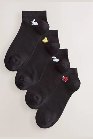 Next Spring Animals Embroidered Motif Trainer Socks 4 Pack