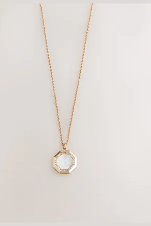 Next Tone Mother Of Pearl Octagon Necklace