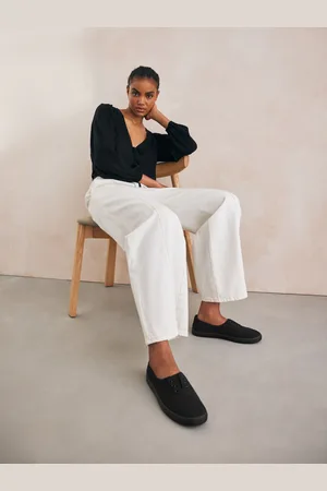 Next Embroidered Forever Comfort Laceless Canvas Slip-On Trainers