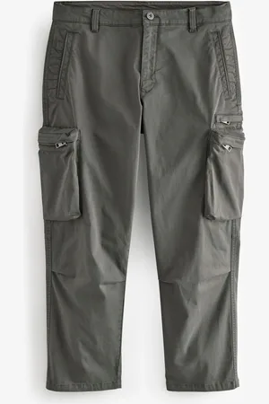 Next Charcoal Regular Fit Soft Touch Utility Cargo Trousers