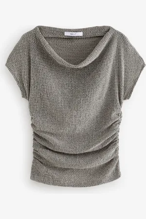 Next Drape Cowl Neck Texture Top