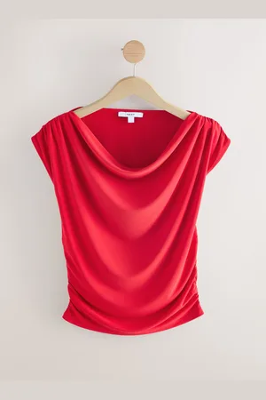 Next Red Sleeveless Drape Top