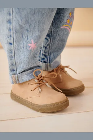 Next /Tan Faux Fur Lined Cupsole Boots
