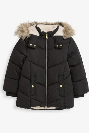Next Shower Resistant Faux Fur Trim Padded Coat (3-16yrs)