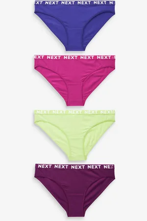 Next /Purple/Green Bikini Logo Knickers 4 Pack