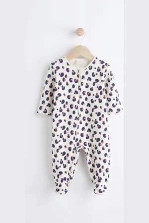 Next Two Way Zip Fleece Lined Baby Sleepsuit