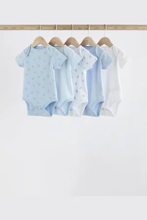 Next 5 Pack Bear Short Sleeve Baby Bodysuits