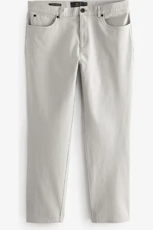 Next Straight Fit Textured Smart Chinos with Stretch