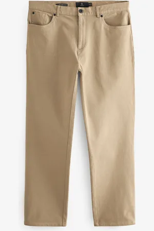 Next Straight Fit Textured Smart Chinos with Stretch