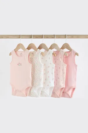 Next Bunny Baby 100% Cotton Vests 5 Pack