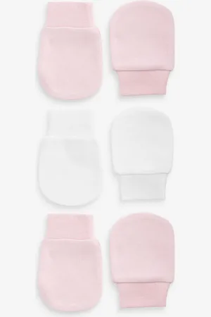 Next Baby Scratch Mitts 100% Cotton 3 Pack