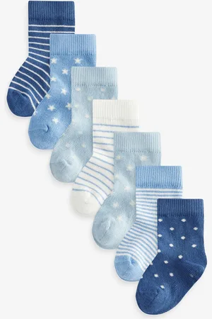 Next Blue/ 7 Pack Baby Socks (0mths-2yrs)
