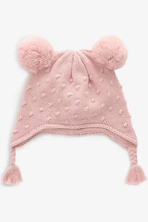 Next Double Pom Knitted Trapper Hat (0mths-2yrs)