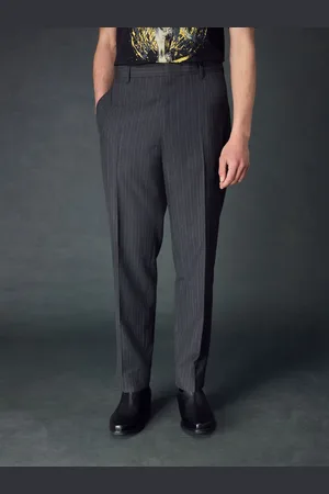 Next Charcoal Stripe Suit Trousers