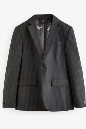 Next Charcoal Stripe Suit Jacket