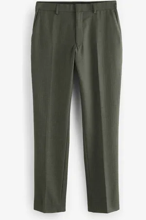 Next Slim Fit Textured Wool Suit Trousers