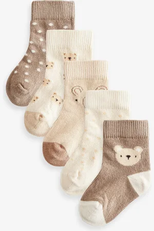 Next Bear Baby Socks 5 Pack (0mths-2yrs)