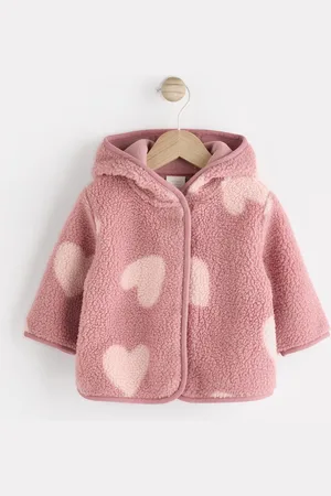 Next Heart Print Baby Borg Fleece Jacket (0mths-2yrs)