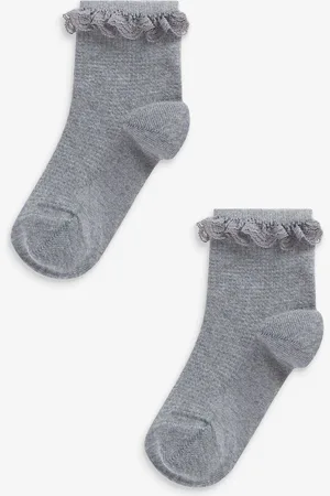 Next 2 Pack Cotton Rich Ruffle Ankle Socks
