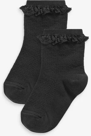 Next 2 Pack Cotton Rich Ruffle Ankle Socks