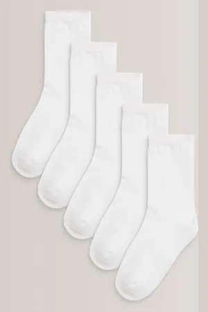 Next 5 Pack Cotton Rich Cushioned Sole Ankle Socks