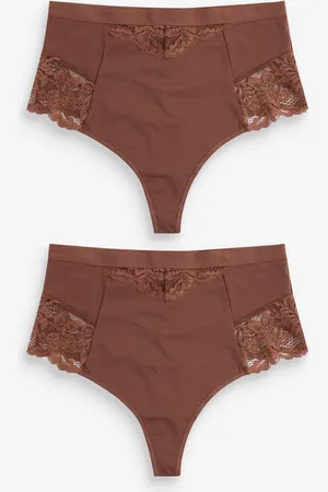 Next Chocolate Tummy Control Light Shaping High Waist Thongs 2 Pack
