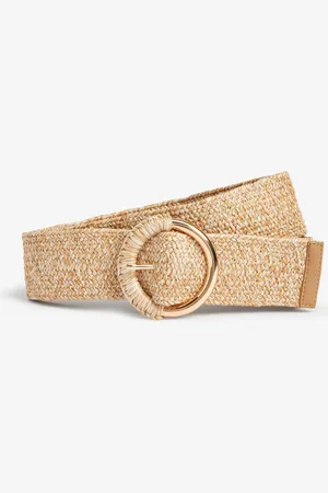 Next Natural Boho Raffia Wide Belt