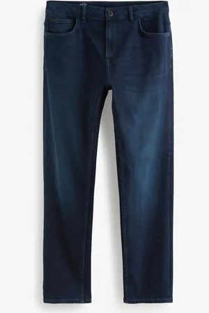 Next Dark Straight Fit Vintage Wash Denim Jeans