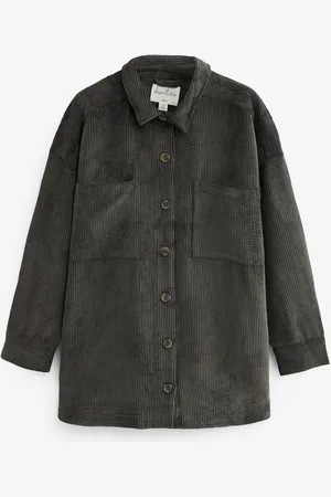 Next Charcoal Corduroy Lightweight Shacket