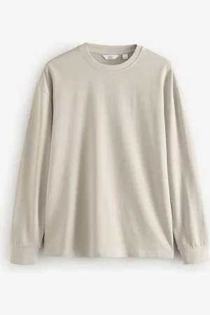 Next Relaxed Fit Long Sleeve Heavyweight 100% Cotton T-Shirt