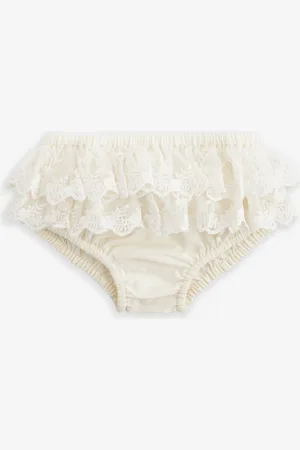Next Lace Frill Baby 100% Cotton Knickers (0mths-2yrs)