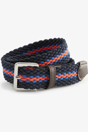 Next /Orange Woven Plait Belt