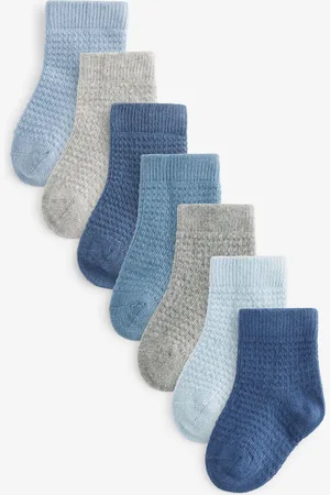 Next /Grey 7 Pack Baby Socks (0mths-2yrs)