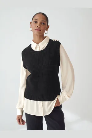 Next Gem Button Shirt Layer Jumper