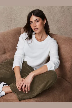 Next Ecru Soft Touch Pattern Knitted Cosy Crew Neck Jumper