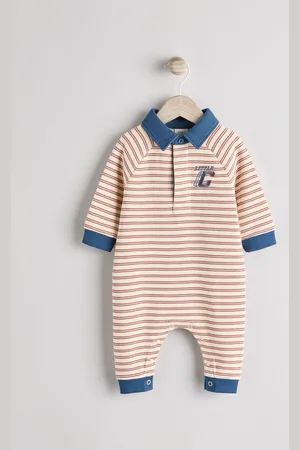 Next Red Stripe Baby Sweat Romper