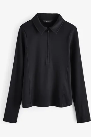 Next Long Sleeve Collared Zip Top